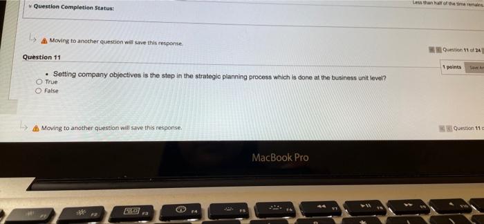 Moving to another question will save this