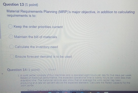 I need this ASAP please Question 11 (1 point) A