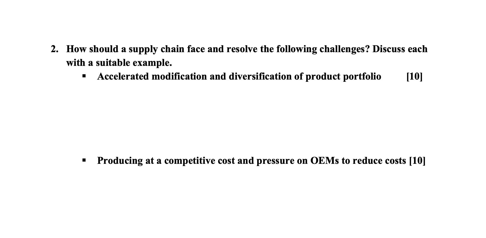 please you should provide an answer for each