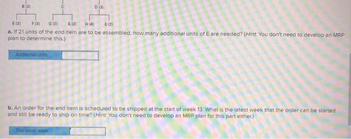 Problem 13-2 (Algo) The following table lists the