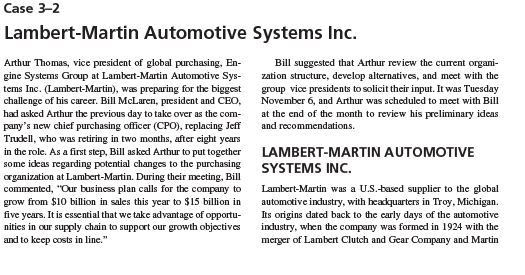 What internal data to you need for your analysis?