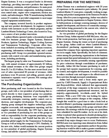 What internal data to you need for your analysis?