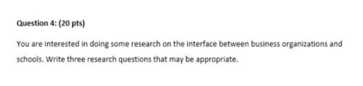 i need the anser quickly Question 4: (20 pts) You