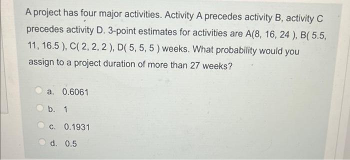 Urgent!!! An operation analyst is forecasting