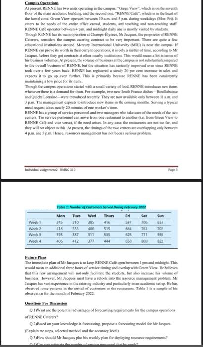 Campus Operations At present, RENNE has two units