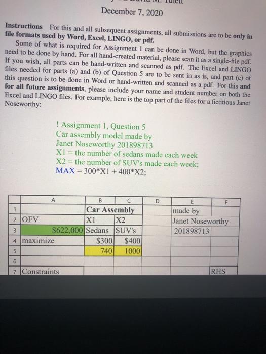 this is from a basic decision modeling course