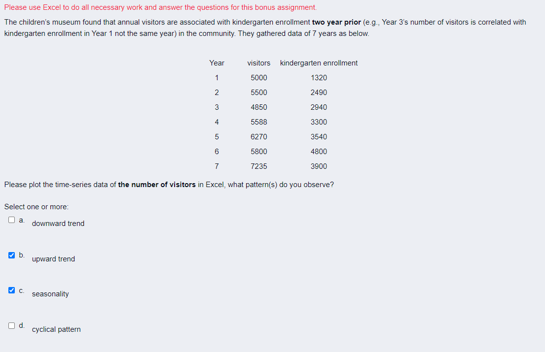 B.) What would be Year 8's forecast using a