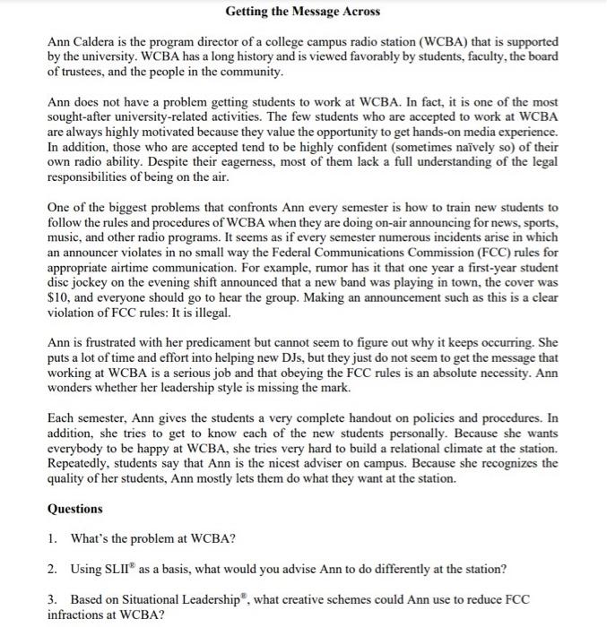 Answer the three questions please Getting the