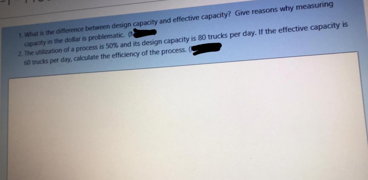 1. What is the difference between design capacity