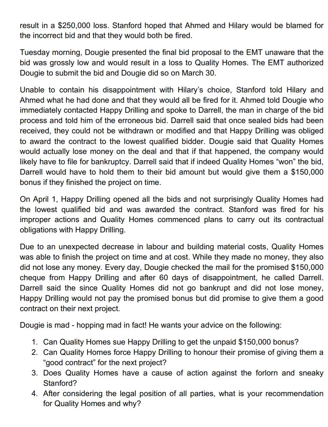 - MGT LAW 3010 - ASSIGNMENT 2 CASE 3 "SHALL I BID