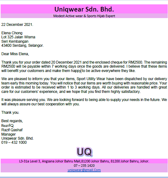 Uniqwear Sdn. Bhd. Modest Active wear & Sports