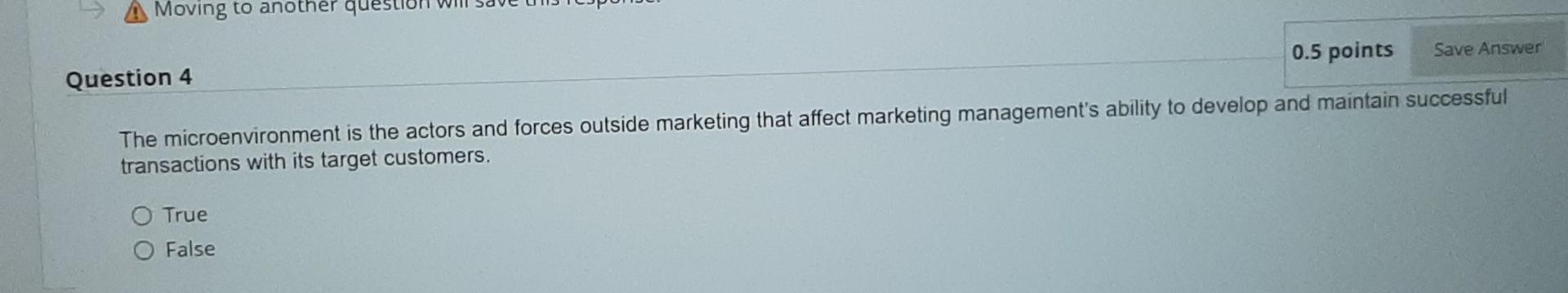 q3 A Moving to another ques 0.5 points Save