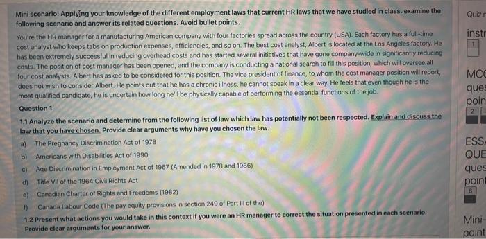 please snswer this in 10 mins Quiz instr MCC ques