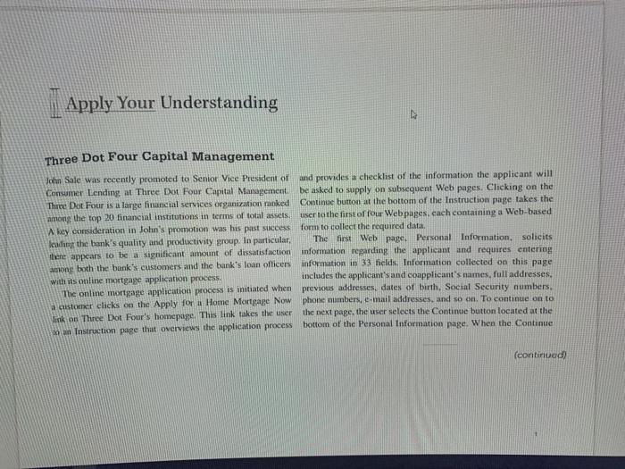 | Apply Your Understanding Three Dot Four Capital