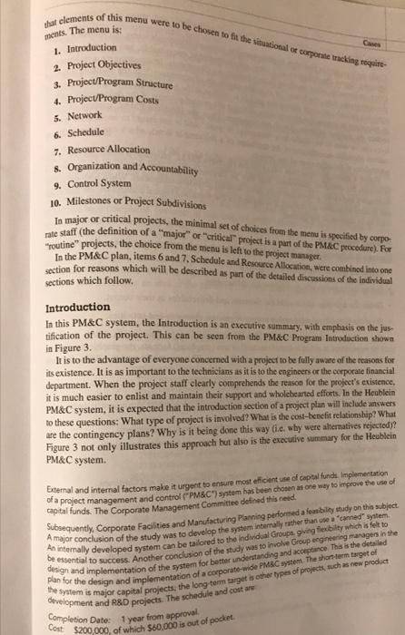 question is at the end CASES Heublein: Project