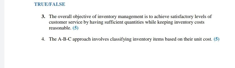 state the reason if answer is no TRUE/FALSE 3.