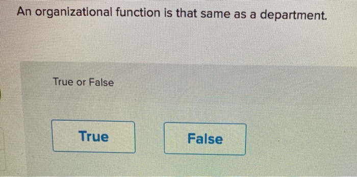 An organizational function is that same as a