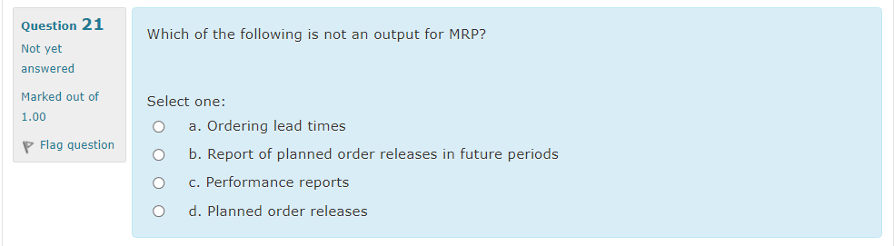 Question 18 Which of these is not a common