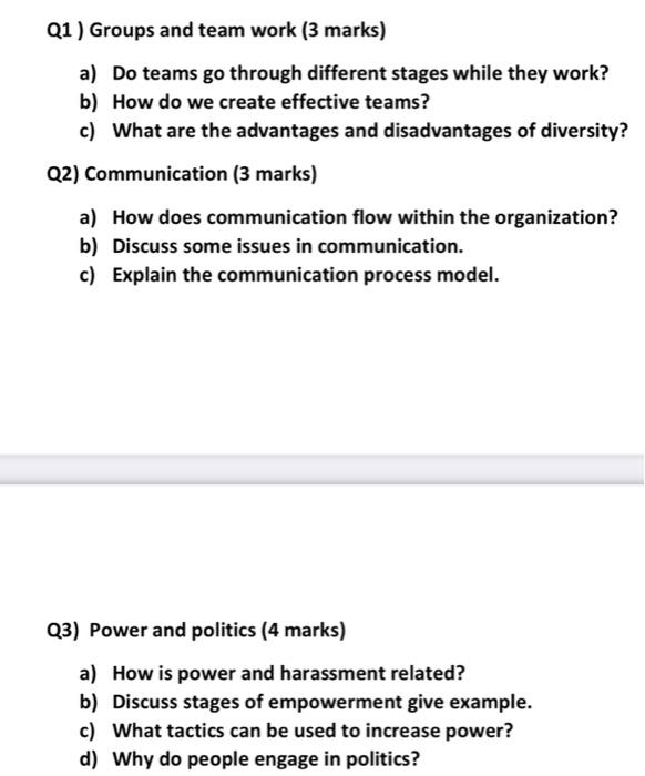 answer these all short answers with examples