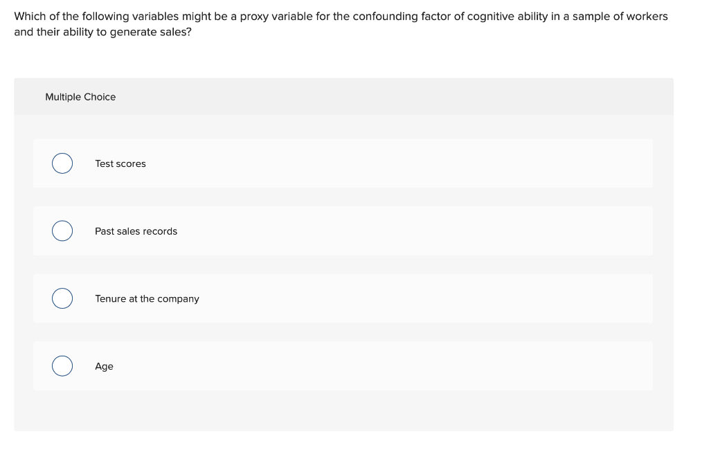 Which of the following variables might be a proxy