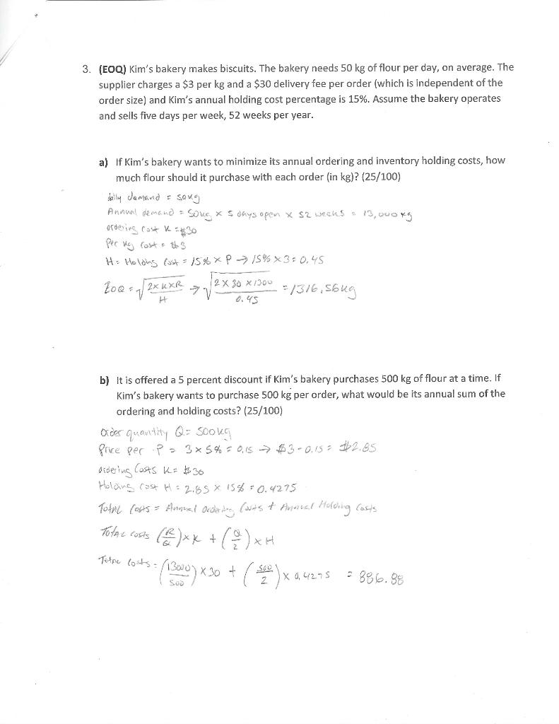 Can someone check my work please? for question 2
