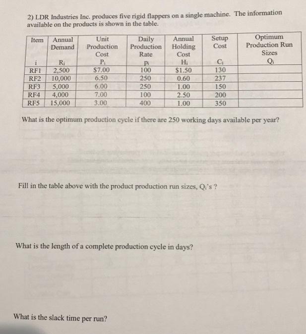 Answer the following questions and show all