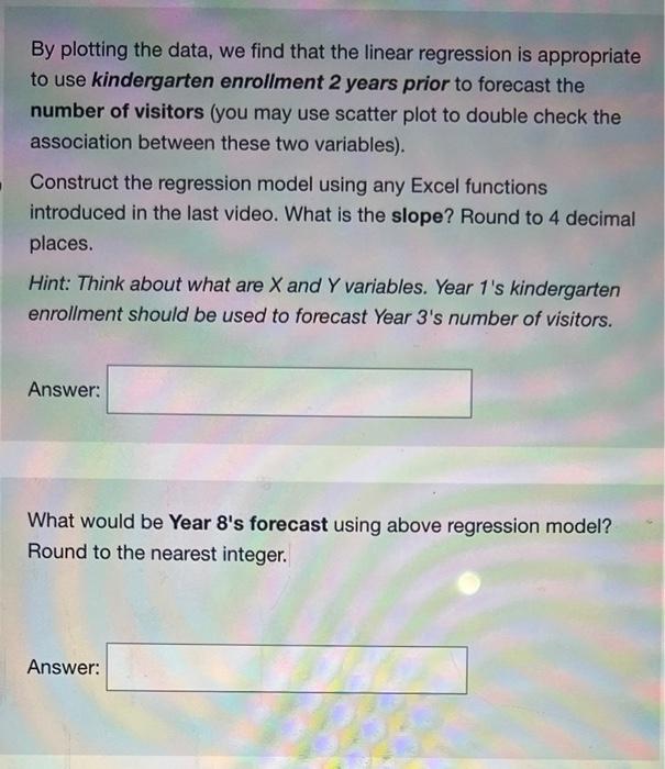 What would be Year 8 's forecast using a simple