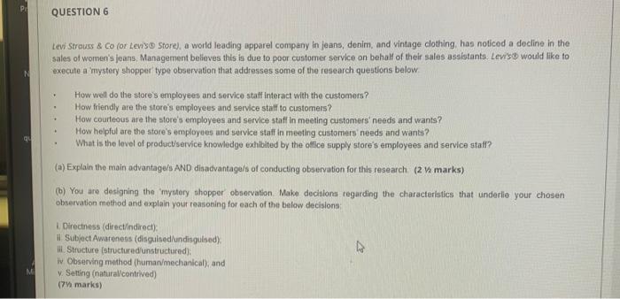 need help plz PI QUESTION 6 + Levi Strauss & Co