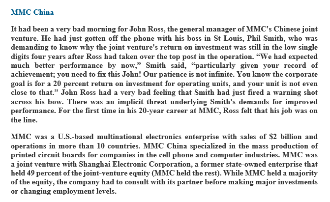 Question 1 : Is it right for MMC to hold Ross to