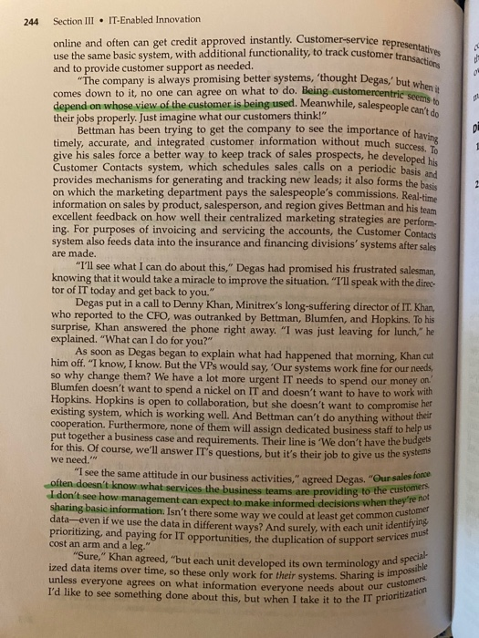 Is CRM the answer to Minitrex's customer