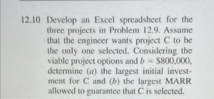 use solver to work on this problem 2.10 Develop