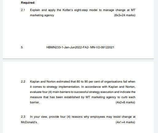 Please kindly assist with Question 2.2 Question