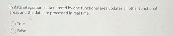 In data integration, data entered by one