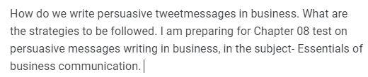 How do we write persuasive tweetmessages in