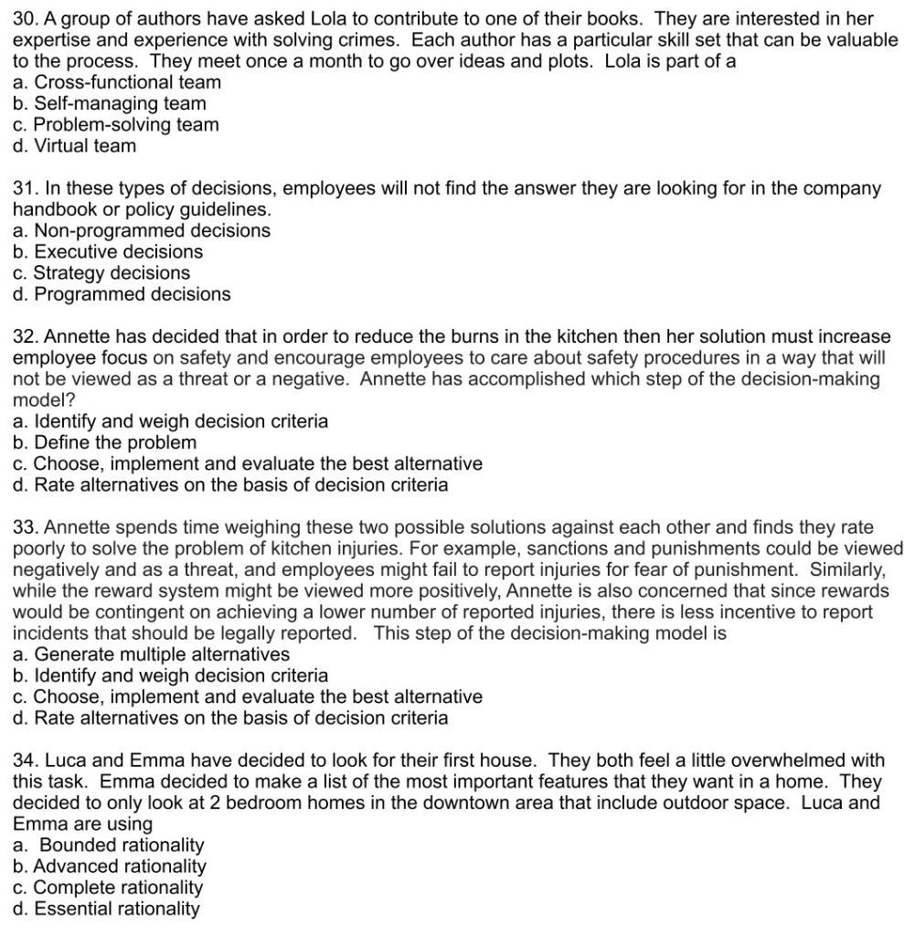 30. A group of authors have asked Lola to