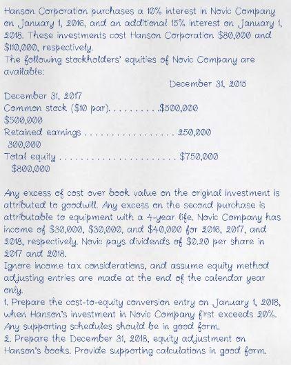 Hanson Corporation purchases a 10% interest in