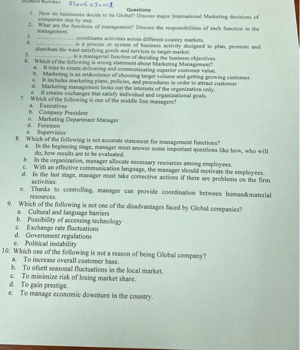 plz solve this quiz Student Number: 02005030001