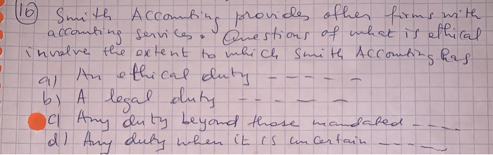 16 Smith Accounting provides other forms with