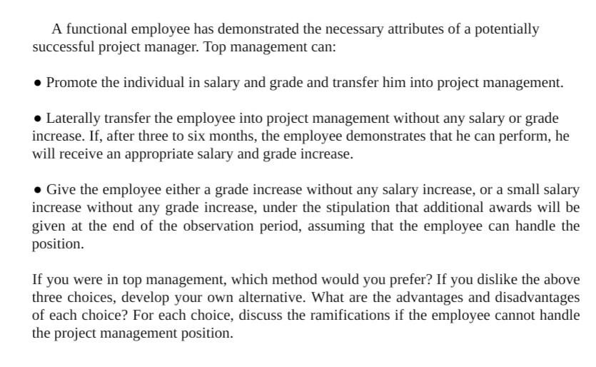 A functional employee has demonstrated the