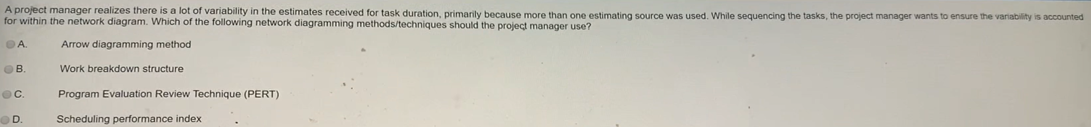 A project manager realizes there is a lot of