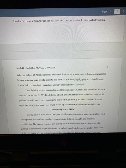 Does this wroting sample demonstrate acceptable