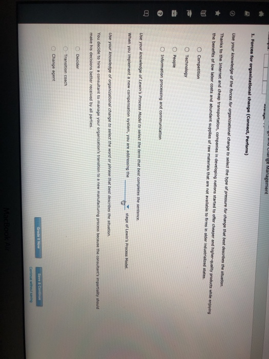 Chapter 16: Assignment: Organization Change and