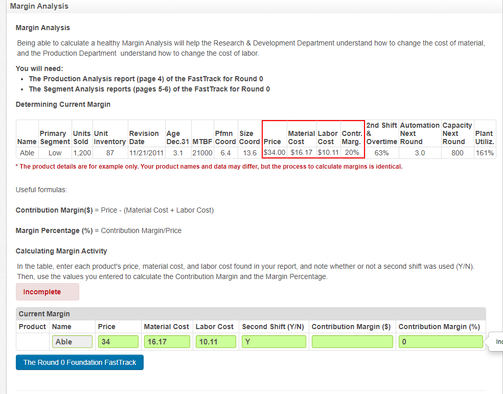 Margin Analysis Margin Analysis Being able to