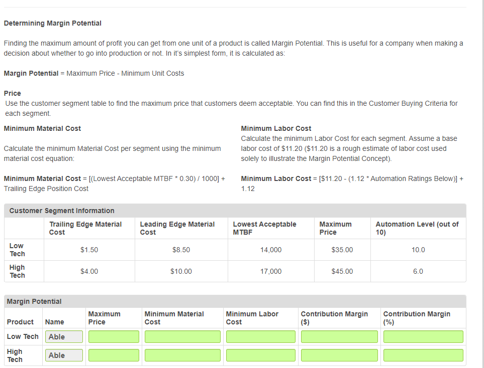 Margin Analysis Margin Analysis Being able to