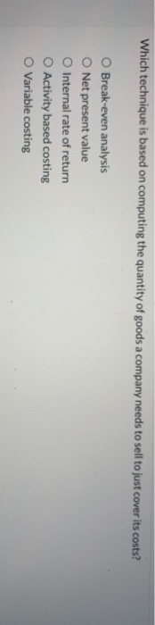 Which technique is based on computing the