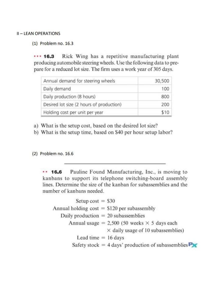 hand written if possible 11 - LEAN OPERATIONS (1)