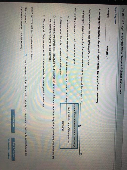 Chapter 16: Assignment: Organization Change and