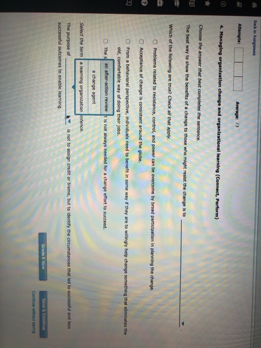 Chapter 16: Assignment: Organization Change and