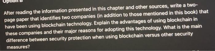 Need help pls! After reading the information