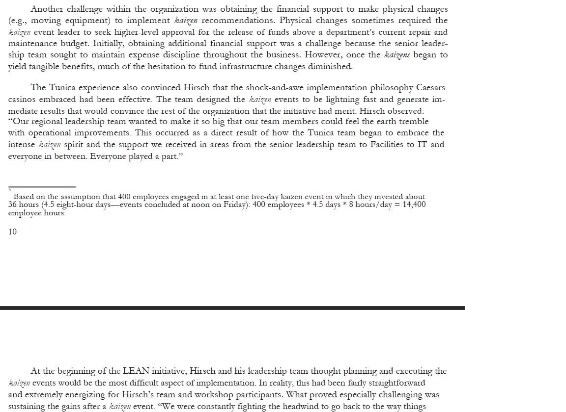 3 Implementing LEAN Operations at Caesars Casinos